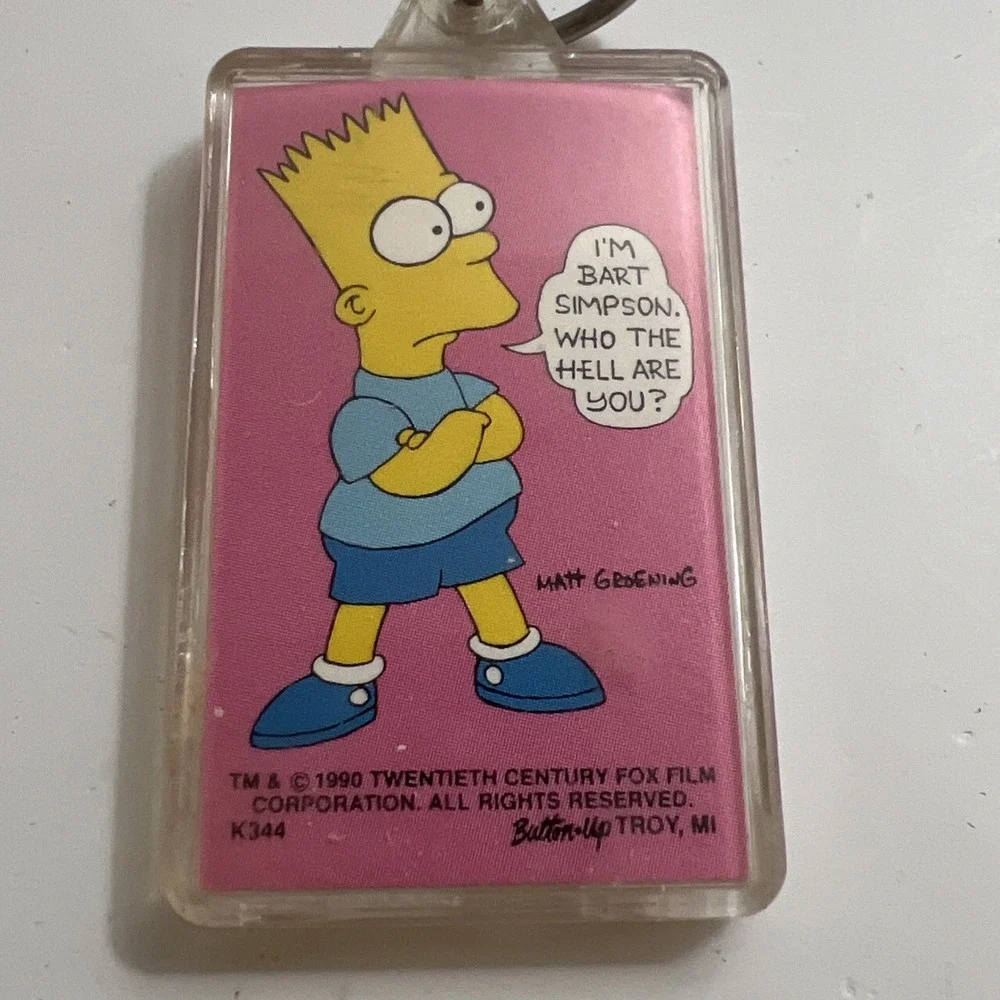BART Simpson The Simpsons Keychain. I'm BART Simpson Who The H*** Are‎ You ?
